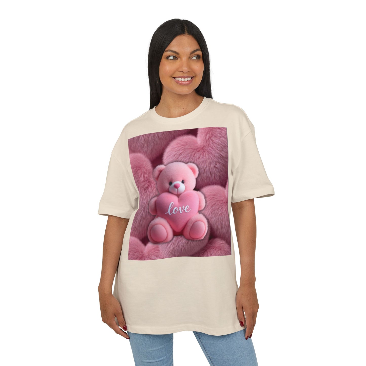 Valentine's day | Pink Teddy Bear Love graphic Tee | Cute Plush Heart Shirt