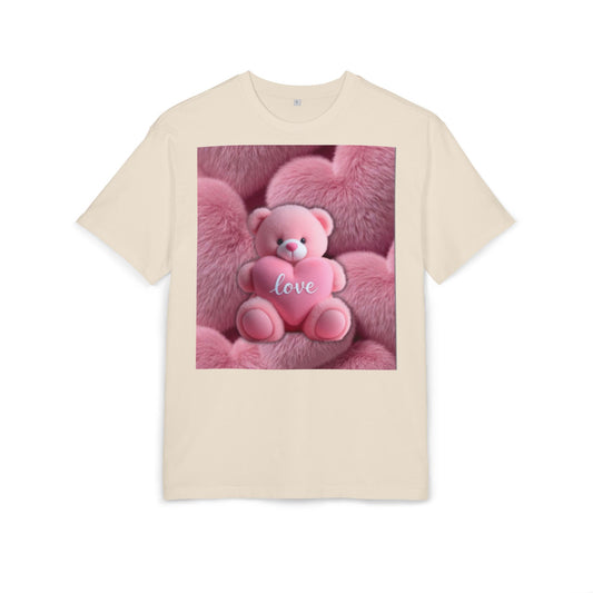 Valentine's day | Pink Teddy Bear Love graphic Tee | Cute Plush Heart Shirt
