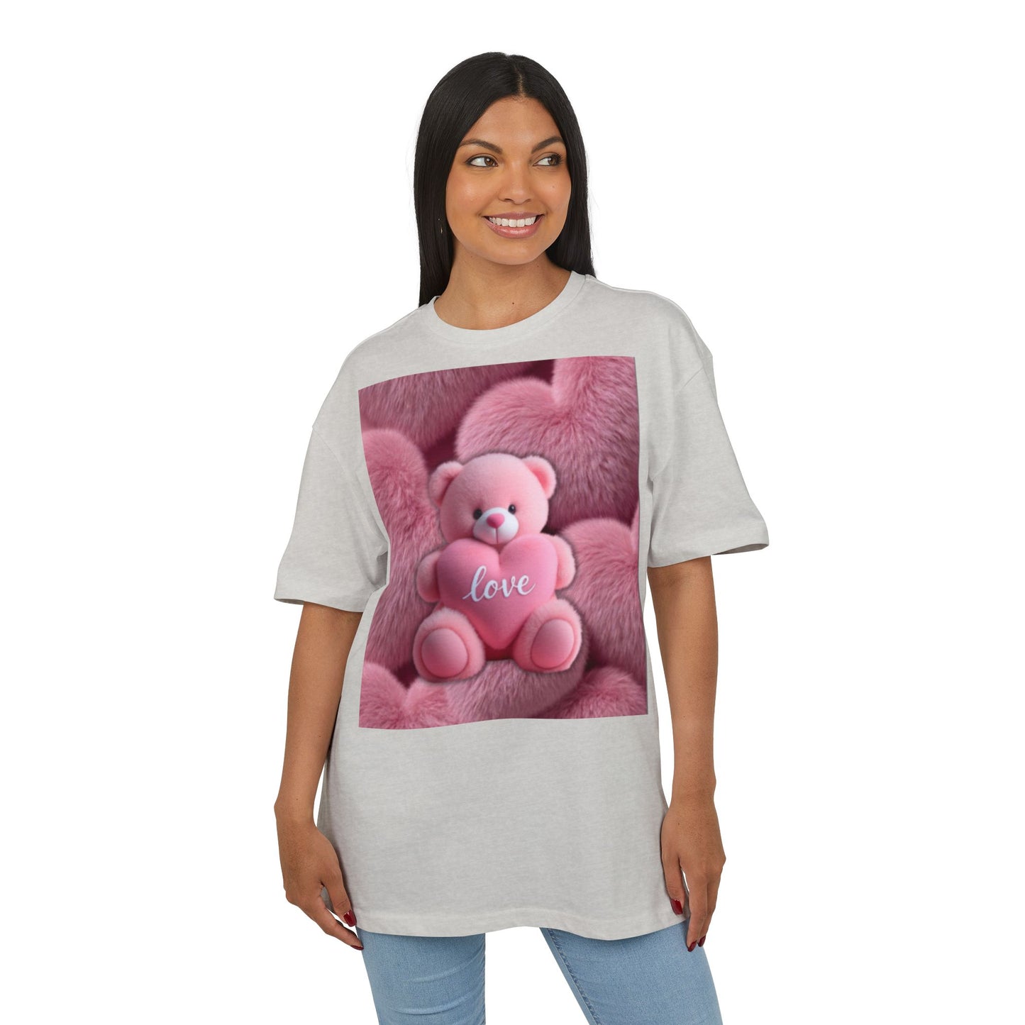Valentine's day | Pink Teddy Bear Love graphic Tee | Cute Plush Heart Shirt