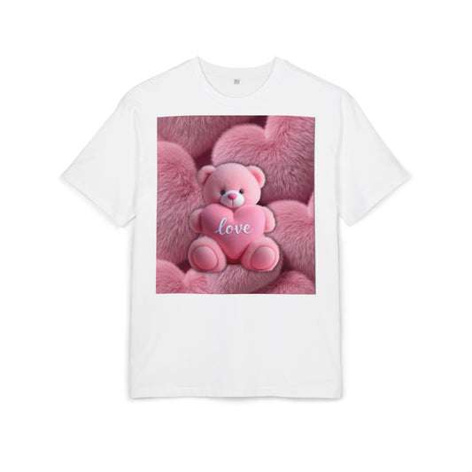 Valentine's day | Pink Teddy Bear Love graphic Tee | Cute Plush Heart Shirt
