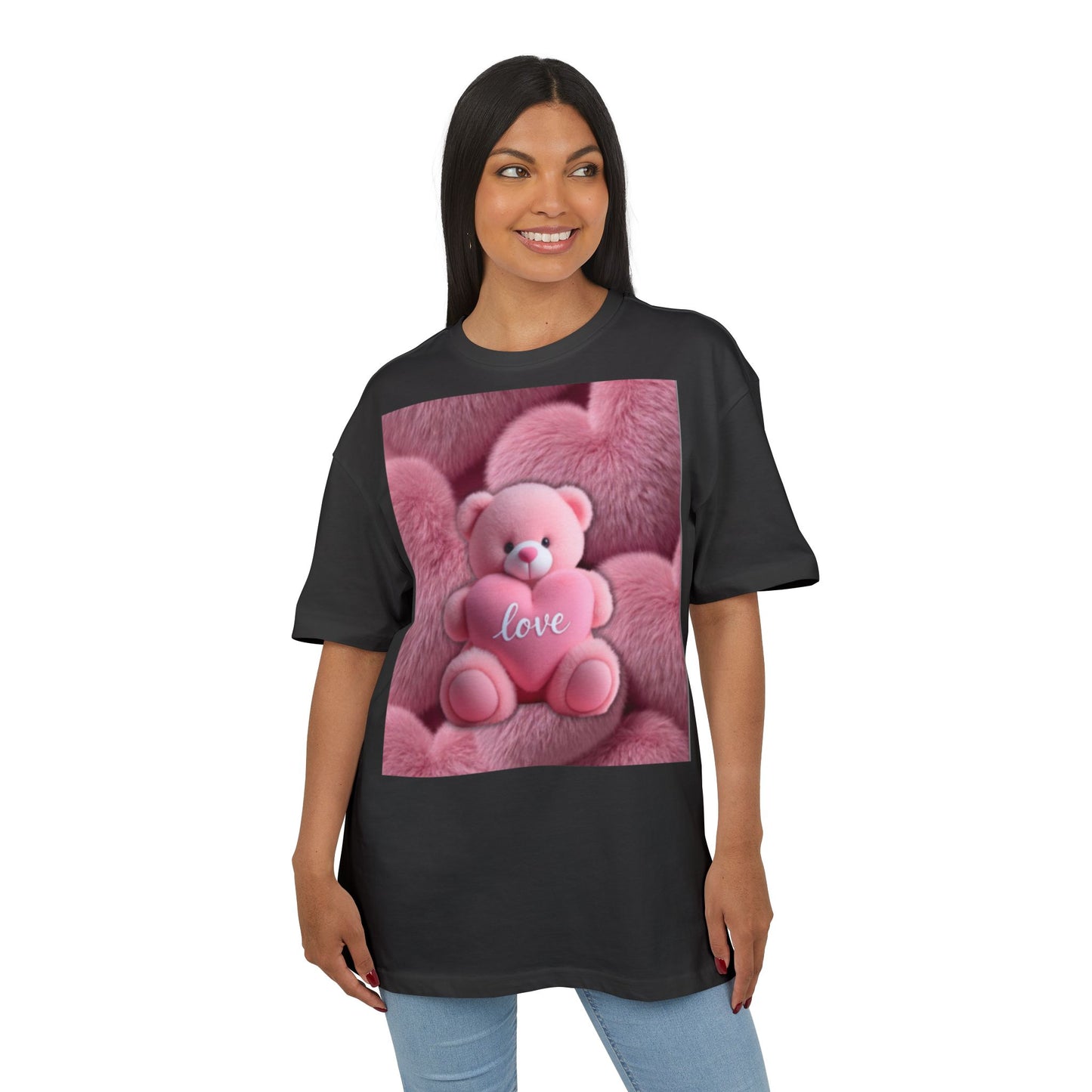 Valentine's day | Pink Teddy Bear Love graphic Tee | Cute Plush Heart Shirt